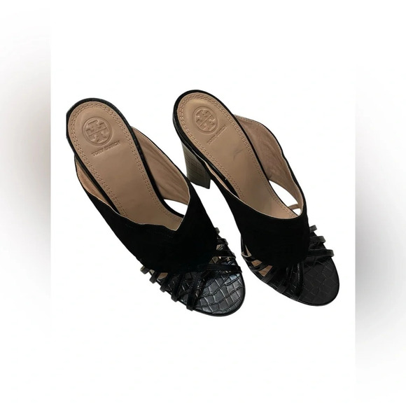 Tory Burch Brida Leather Mule Sandal Size 10M - Picture 8 of 15